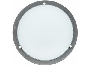 4251756369200 - Licht-erlebnisse - Runde led Deckenleuchte Beton Glas blendarm 1200lm - Grau Weiß