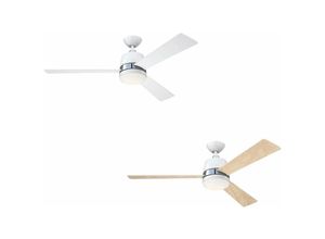 4895105613325 - Tristan Deckenventilator (Ø x H) 132 cm x 366 cm Flügelfarbe Weiß Gehäusefarbe (Details) Weiß Edelstahl