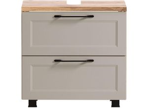 4066075081074 - Lomadox - Waschbeckenunterschrank 60 cm in kaschmir mit Wotan Eiche Nb MARLING-03 b h t ca 60 55 35 cm - beige