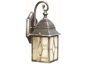 4251254251649 - Klassische Außenwandlampe in antik silber - Schwarz-Silber