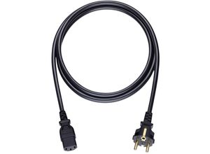 4003635170427 - Strom Anschlusskabel [1x Schutzkontakt-Stecker - 1x Kaltgeräte-Buchse C13] 500 m Schwarz Powercord C 13