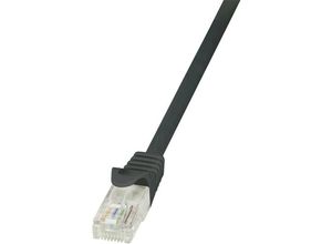 4052792023848 - CP2093U RJ45 Netzwerkkabel Patchkabel cat 6 u utp 1000 m Schwarz mit Rastnasenschutz 1 St - Logilink