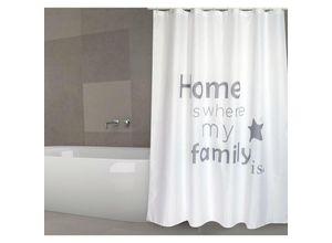 3700703933663 - Badvorhang Premium -Haus des weißen Polyester mit 180 x 200 cm Buchstaben - MSV