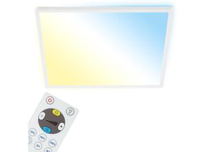 4002707398745 - Brilo - cct led Panel ner leuchten slim 18 w 2400 lm IP20 weiß Kunststoff Dimmbar mit Fernbedienung cct 293 x 293 x 28 cm