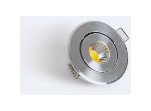 8445044025428 - LED-Downlight Strahler 1W cob Schwenkbar Rund Silber Schnitt ø 45mm NeutralweißNeutralweiß 4000K Silber