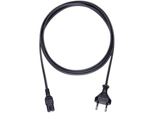 4003635170472 - - Strom Anschlusskabel [1x Euro-Stecker - 1x Kleingeräte-Buchse C7] 300 m Schwarz Powercord