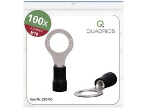 4260732281153 - 22C455 Ringkabelschuh Querschnitt (max)=40 mm² Loch-Ø=105 mm Teilisoliert Schwarz 1 Set - Quadrios