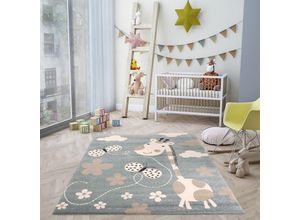 4251275407438 - Kinderteppiche Giraffe mit Schmetterling und Blumen Kinderteppich für Mädchen und Jungs Teppich für Kinderzimmer Blau Kinderzimmerteppiche 160x230 cm 4251275407438 - Kinderteppiche Giraffe mit Schmetterling und Blumen Kinderteppich für Mädchen und Jungs Teppich für Kinderzimmer Blau Kinderzimmerteppiche 160x230 cm