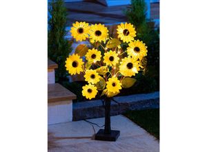 4260700652671 - Spetebo - led Solar Baum mit Sonnenblumen - 60 cm - Gartenleuchte in Blumen Optik