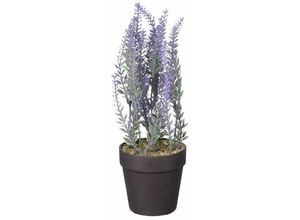 8720362272847 - - Mica künstlicher Lavendel im Topf violett 24 x 10 cm Dekoblumen