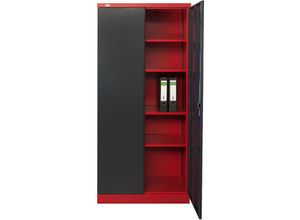 4260620350114 - Jet-line - Stahlschrank Moskau anthrazit rot