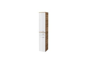 4008033842556 - Hochschrank milano   Badschrank mit Soft-Close-System   Maße (b x h x t) ca 305 x 1655 x 32 cm   2 Türen und 1 Schublade   Türanschlag frei