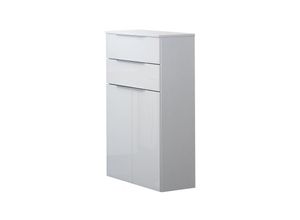 4008033809269 - Doppel-Midischrank kara   Badschrank mit Soft-Close-System   Maße (b x h x t) ca 61 x 107 x 32 cm   mit Schubladen und Türen   Korpus Weiß matt  