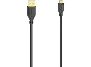 4047443442802 - USB-Kabel usb 20 usb-a Stecker USB-Micro-B Stecker 075 m Schwarz 00200610 - Hama