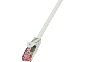 4052792021080 - Grau - LogiLink CQ2072S RJ45 Netzwerkkabel Patchkabel cat 6 s ftp 500 m Flammwidrig mit Rastnasensc