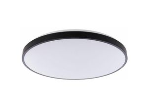 4251756377939 - Licht-erlebnisse - led Deckenleuchte Schwarz Metall blendarm IP44 4000K - Schwarz