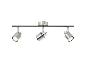 4004353318313 - Lampe Andres Spotrohr 3flg nickel chrom 3x PAR51 GU10 10W geeignet für Reflektorlampen (nicht enthalten) Köpfe schwenkbar - silber - Brilliant