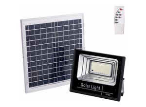 8445152231254 - Solar-LED-Flutlicht 120 w 4000 k Panel 6 V 15 w Batterie 32 V 8000 mAh Fernbedienung [HO-SOLARFL-120W-01-W] - Natürliches Weiß