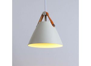 8435427131778 - Barcelona Led - Leder-Hängeleuchte Ellen Farbe Weiß - Weiß