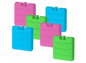 4262371534775 - Spetebo - Mini Kühlakkus 6er Set in 3 Farben - je 8 x 7 cm - Kleine Kühl Elemente mit flachem Design - Kühlpack für Brotdose Lunchbox Kühltasche