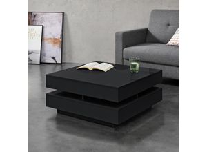 4059438149399 - [encasa] - Couchtisch Märsta 75 x 75 x 355 cm Schwarz Hochglanz encasa - Schwarz