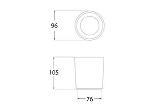 8031874229145 - LIVIA 90 FUMAGALLI wasserdichte Deckenleuchte 6W IP55 Farbe Schwarz - Schwarz