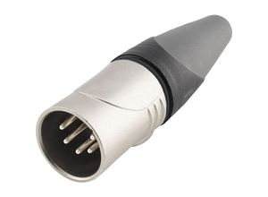 4049371810500 - HI-X3DF-HD-B HI-X5CM-HD xlr-steckverbinder stecker gerade polzahl (num) 5 schwarz silber 1ST - Hicon