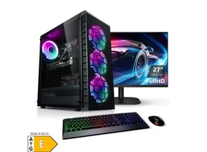 4260320418671 - Gaming PC mit 27 Zoll TFT Viper IV AMD Ryzen 5 4600G 16GB DDR4 AMD Vega Grafik 500GB SSD WLAN Windows 11