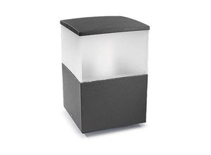 8435111076255 - Leds-c4 Lighting - Leds-C4 Cubik E27 - 1 Leichte kleine Außenpollerleuchte Urban Grey IP54 E27