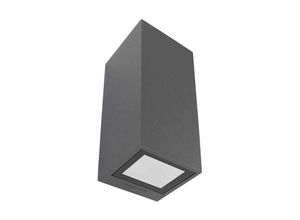 8435381458522 - Ledkia - Leds-C4 Afrodita - 2 Licht Outdoor Up Down Wandleuchte Urban Grey IP65 GU10