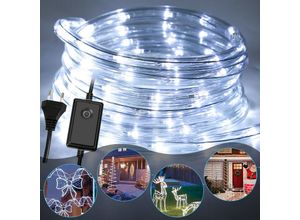 0726505730913 - Led Lichterschlauch Lichterschläuche Lichterkette Lichtschlauch Partylicht Party Garten Weiß-20m - Weiß - Vingo