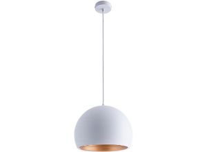 4066153013775 - Pacohome - Paco Home Pendelleuchte Hängelampe Küchenlampe Hängend Esstischlampe Ø36cm Innen Gold ohne Leuchtmittel Weiß-Gold