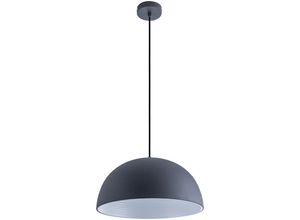 4066153006999 - Pacohome - Paco Home Pendelleuchte Hängelampe Esszimmer Küchenlampe Hängend 15m Textilkabel Ø405cm ohne Leuchtmittel Anthrazit-Weiß