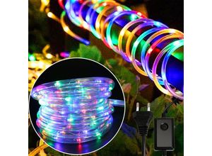 0726504594172 - Led Lichtschlauch für Aussen Innen Lichterschlauch Lichterkette Lichtband Partylicht Dekobeleuchtung Weihnachtsbeleuchtung bunt 10M - bunt - Vingo