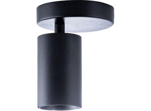 Image of Deckenlampe Lampe Hochwertige Verarbeitung Einfache Montage Schwenkbare Spots Schwarz, 1-flammig rund + Leuchtmittel - Paco Home