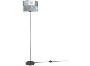 4251393949308 - Paco Home Kinderlampe LED Stehlampe Kinderzimmer Lampe Sternen Motiv Stehleuchte E27 Einbeinig Schwarz Blau (Ø38 cm)