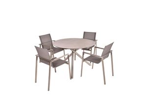 4041908130044 - Sitzgruppe Sienna silber Kunststoff Metall 5-teilig 4041908130044 Garden Pleasure