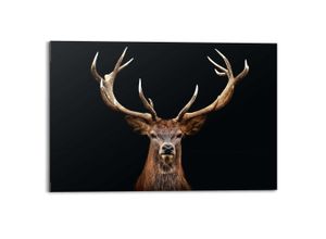 8714597626667 - Bild DEER PORTRAIT (LBH 60x2x90 cm) LBH 60x2x90 cm bunt Kunstdruck Gemälde Wandbild