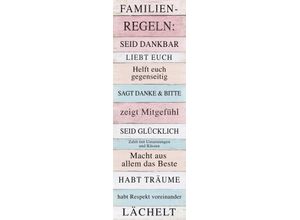 8714597524123 - Deco-Panel REINDERS Familien Regeln Bilder Gr B H 30 cm x 90 cm Hochformat bunt Kunstdrucke Bilder