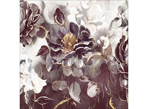 4019449500428 - PRO ART Aludibondbild DARK FLOWERS (BHT 98x98x110 cm) BHT 98x98x110 cm bunt Alubild Metallbild