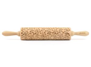 4260649331422 - folkroll Teigroller »3D-Motiv-Teigrolle« Buchenholz Spring Hearts beige|braun