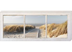 4250711864354 - Keilrahmenbild WEG ZUM MEER (BHT 120x50x4 cm) BHT 120x50x4 cm bunt