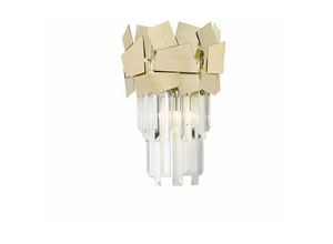 5056013660187 - Impex Lighting - Impex Celine 2-Licht-Wandleuchte Gold Kristall