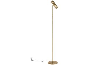 5713917016921 - Paris Stehlampe aus Messing mit einer 210 cm langen Stoffkabel Birne GU10 5W LEDIP20 25x25x150 cm - House Nordic