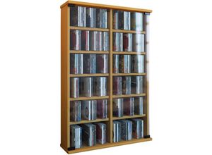 4012246504033 - Holz CD DVD Stand Regal Schrank Aufbewahrung Standregal Ständer Roma Glastür