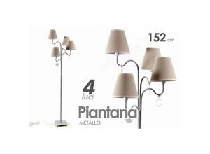 8025569725760 - Webmarketpoint - Moderne Stehlampe 4 Lichter Taubengrau 152 cm Shabby Style