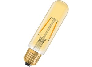 4099854091858 - LED-Lampen Vintage-Edition 20 Watts Ersatz E27 Tubular 2000 Kelvin Warm Comfort Light Klares Glas single Pack - Gold - Osram