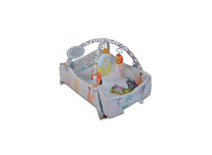 3800146265335 - Spielcenter 2 in 1 Oase Krabbeldecke Kissen Spielbogen Spielzeuge Bällebad grau