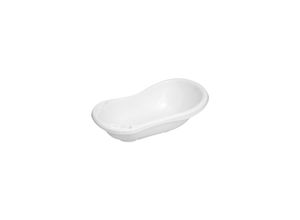 3800151966548 - Babybadewanne mit Ablagefächer 84 cm lang ergonomische Form ab Geburt weiss