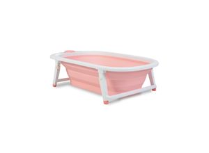 3800146264437 - Babybadewanne Carribean 83 cm klappbar Wasserablauf Ablagefächer pink